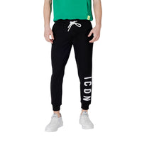 Pantaloni da jogging Icon in cotone nero (pantaloni da allenamento)