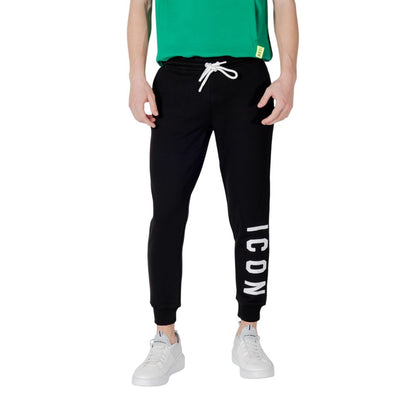 Pantaloni da jogging Icon in cotone nero (pantaloni da allenamento)