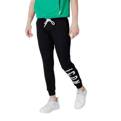 Pantaloni da jogging Icon in cotone nero (pantaloni da allenamento)