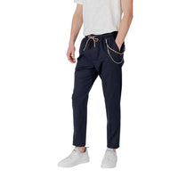 Pantaloni casual in cotone blu Gianni Lupo