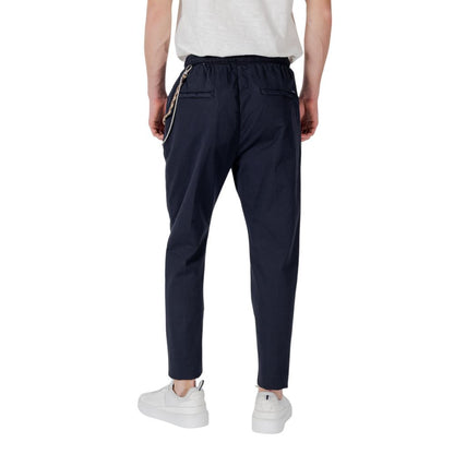 Pantaloni casual in cotone blu Gianni Lupo