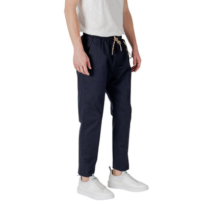 Pantaloni casual in cotone blu Gianni Lupo
