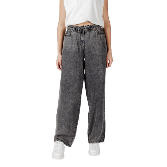 Solo pantaloni casual in lyocell nero
