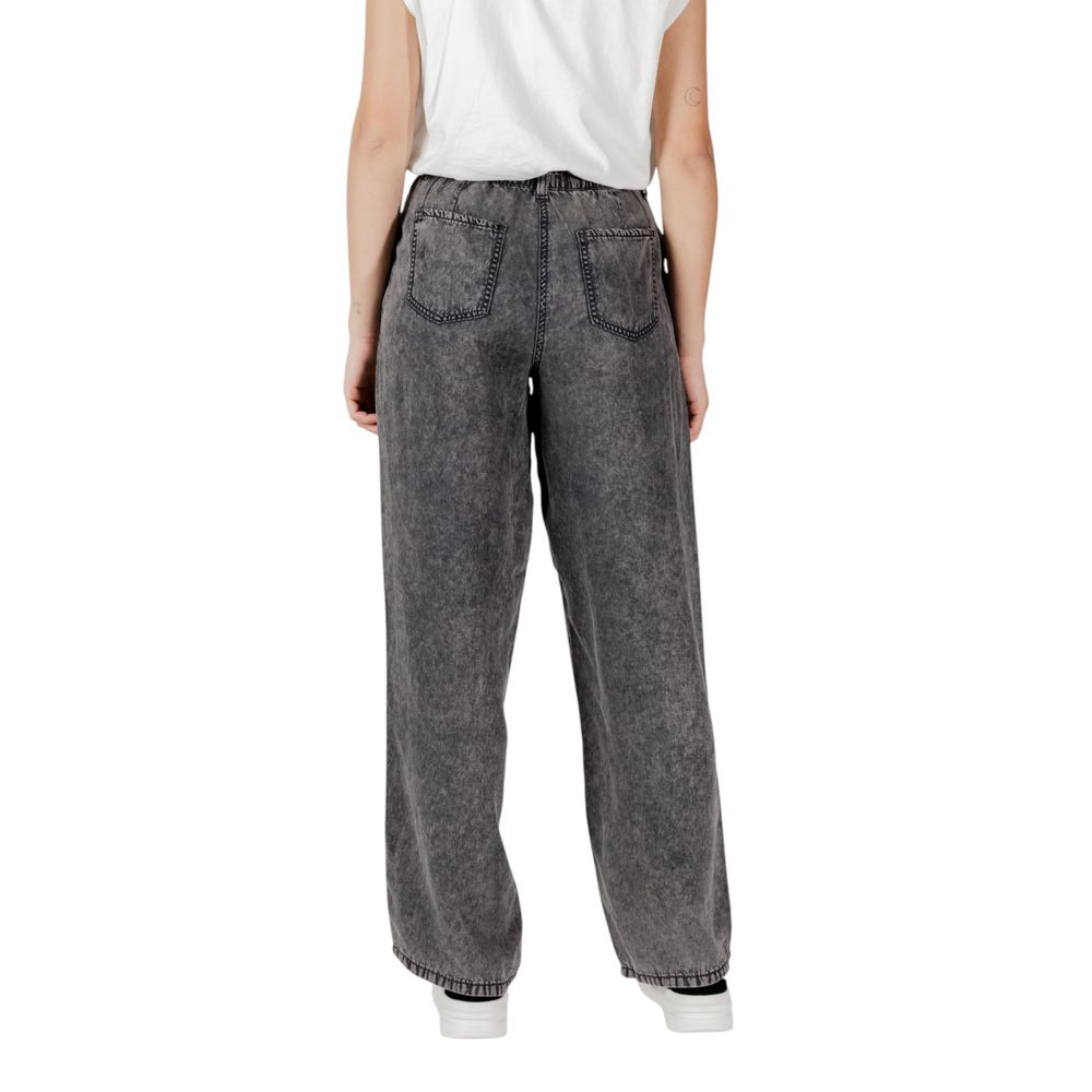 Solo pantaloni casual in lyocell nero