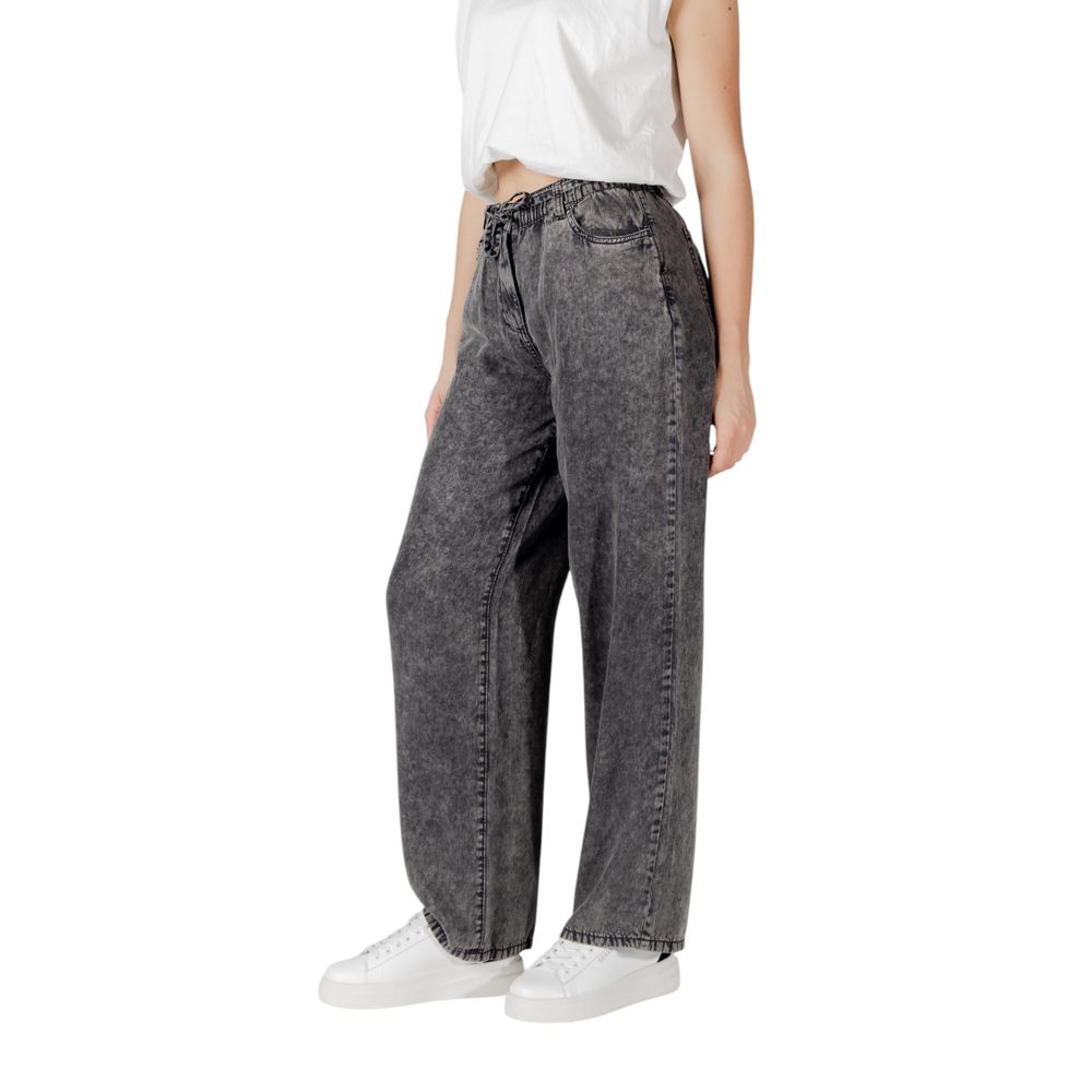 Solo pantaloni casual in lyocell nero