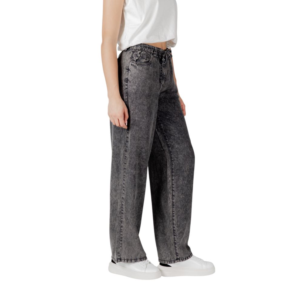 Solo pantaloni casual in lyocell nero
