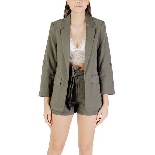 Solo blazer in viscosa verde