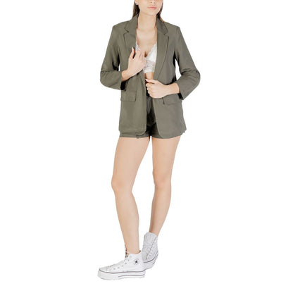 Solo blazer in viscosa verde