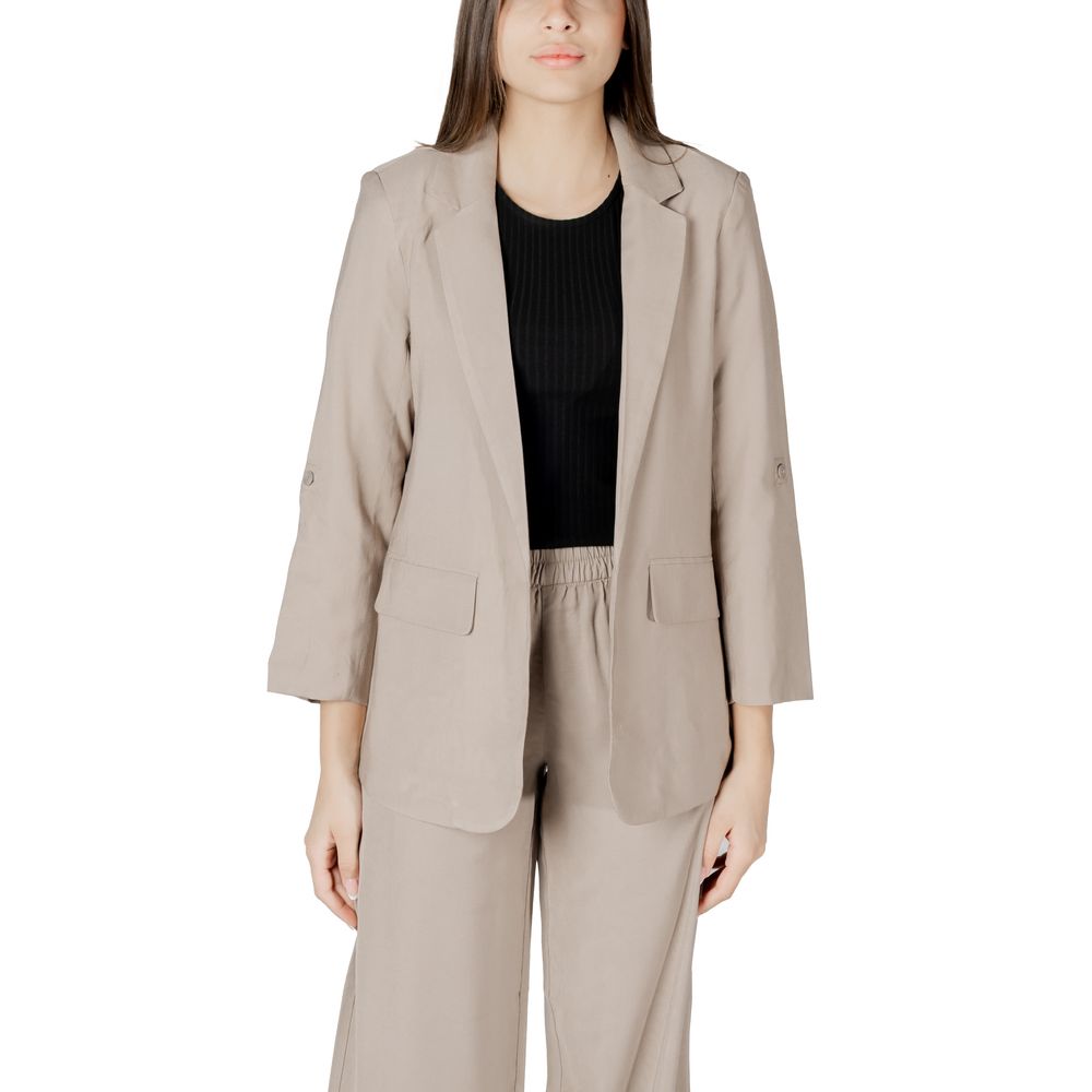 Blazer beige en viscose uniquement