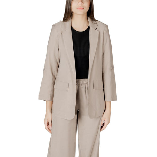 Solo blazer in viscosa beige