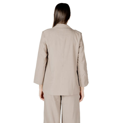 Solo blazer in viscosa beige