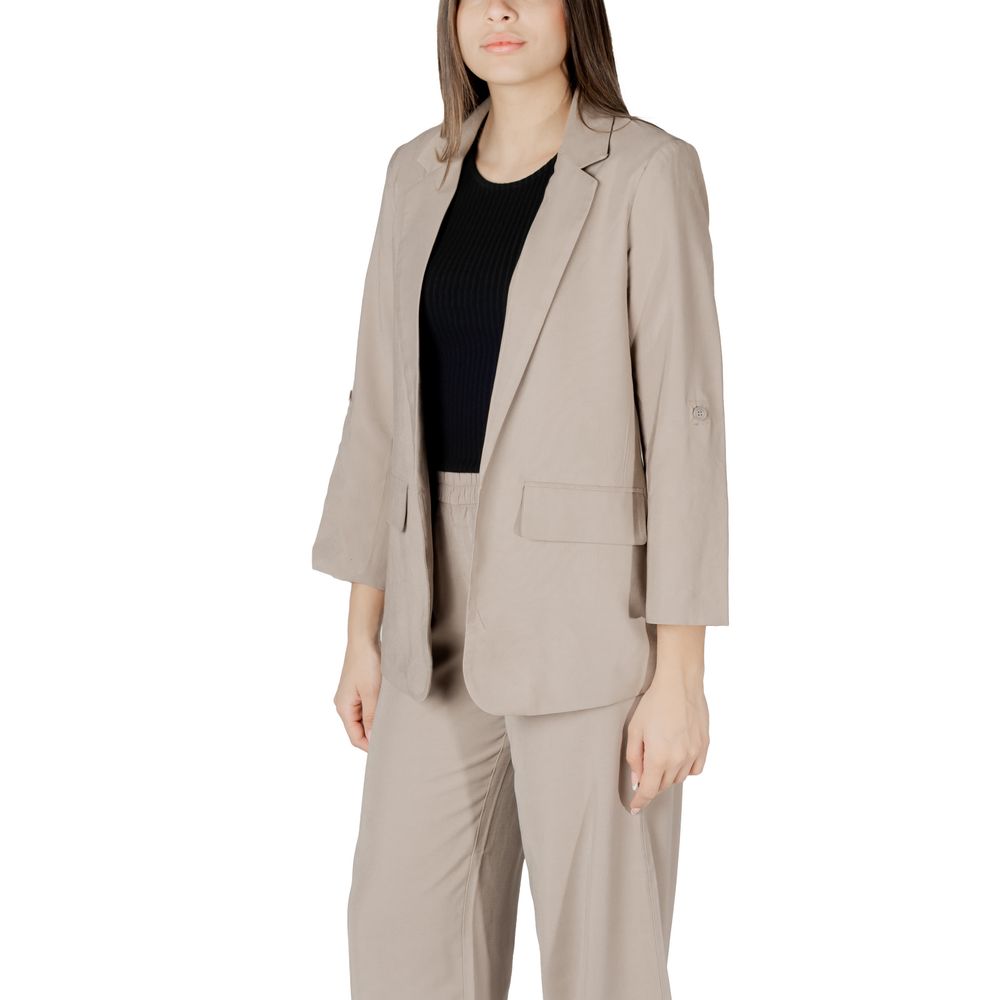Solo blazer in viscosa beige