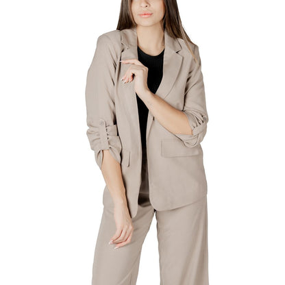 Solo blazer in viscosa beige