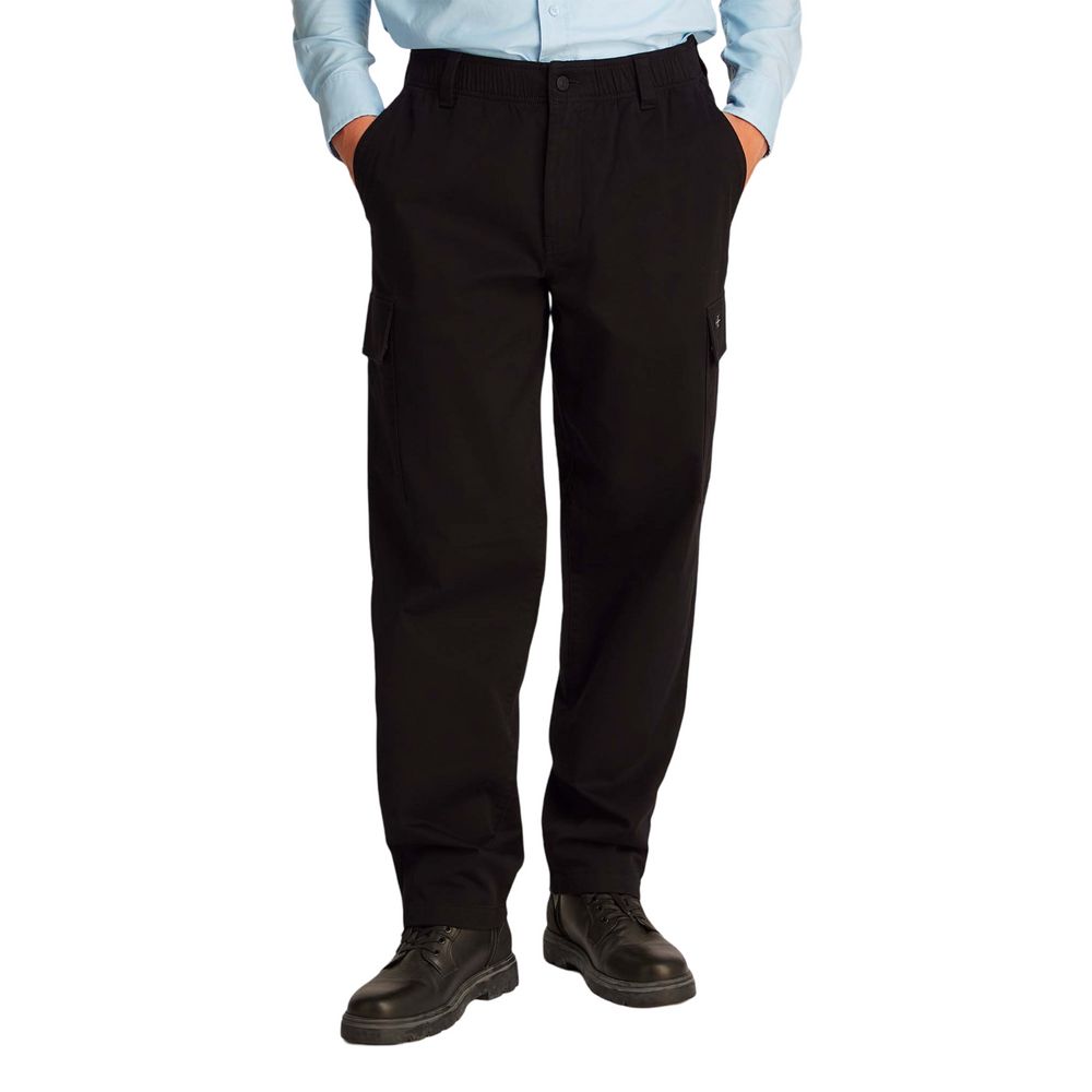 Pantalon cargo en coton noir Calvin Klein Jeans