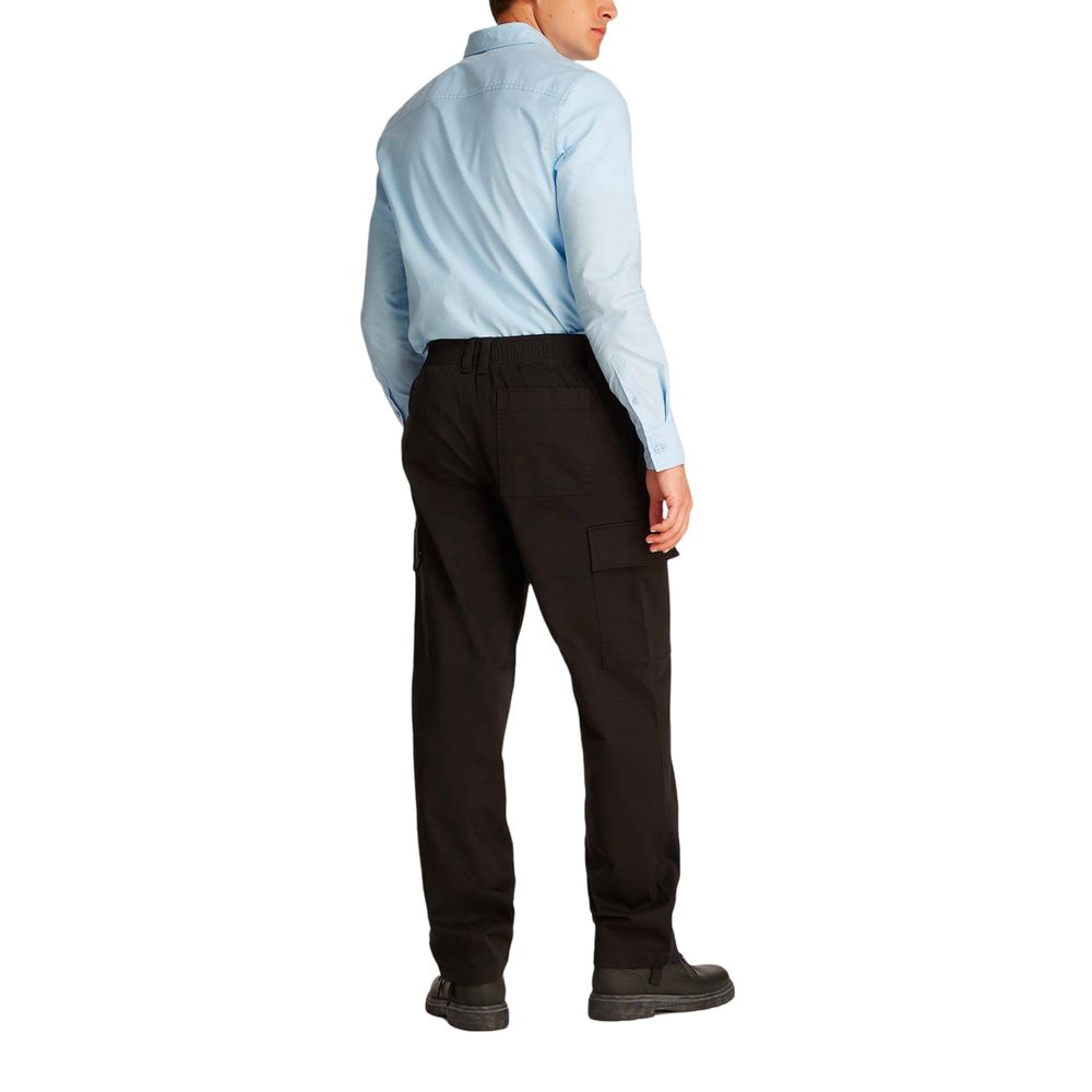Pantalon cargo en coton noir Calvin Klein Jeans