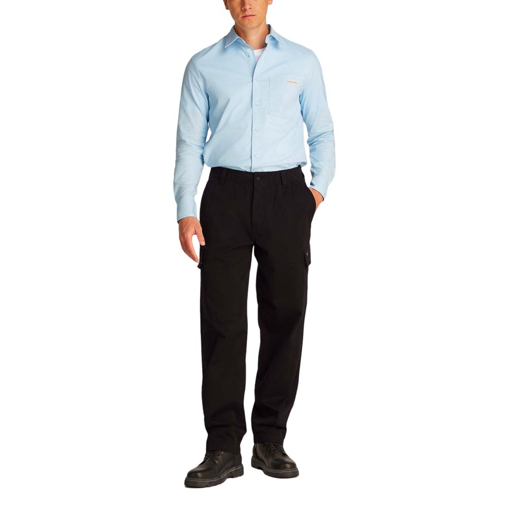 Pantalon cargo en coton noir Calvin Klein Jeans