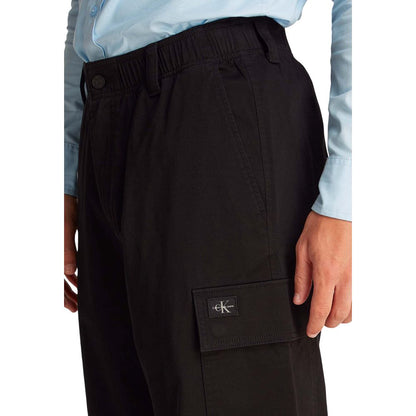 Pantalon cargo en coton noir Calvin Klein Jeans