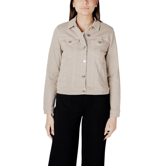 Giacca in denim di cotone beige Street One