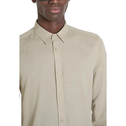 Camicia in cotone beige Antony Morato