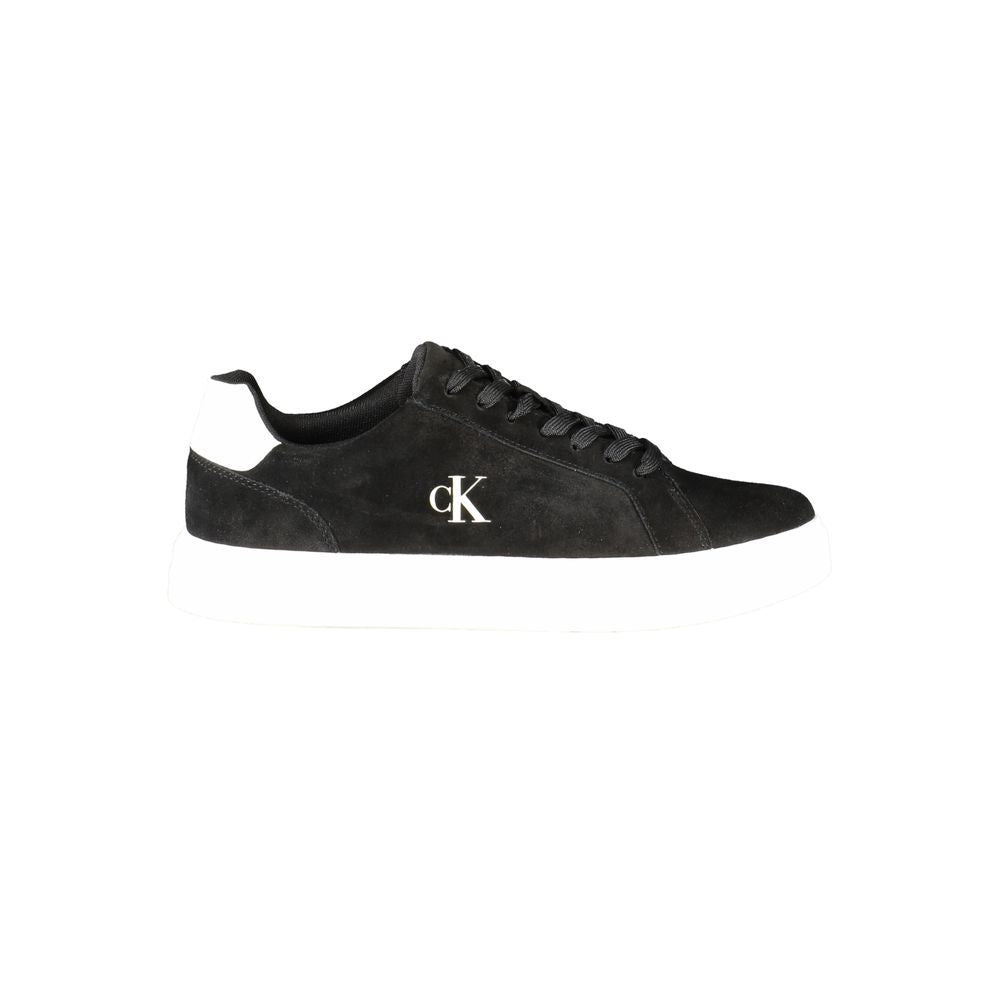 Baskets Calvin Klein en cuir noir pour homme