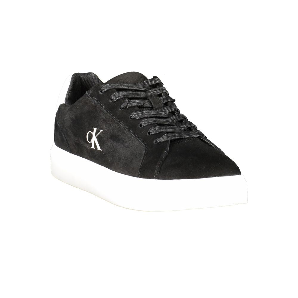 Baskets Calvin Klein en cuir noir pour homme