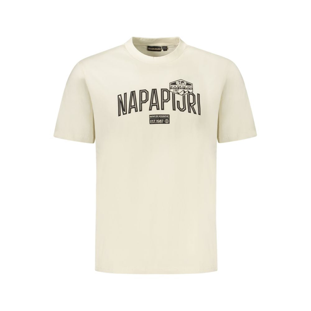 Napapijri T-shirt homme en coton beige