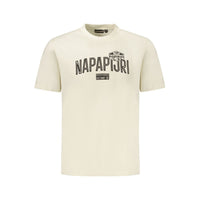 Napapijri T-shirt homme en coton beige