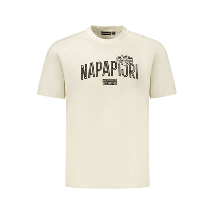 Napapijri T-shirt homme en coton beige
