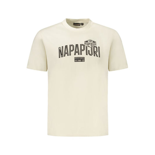T-shirt da uomo in cotone beige Napapijri
