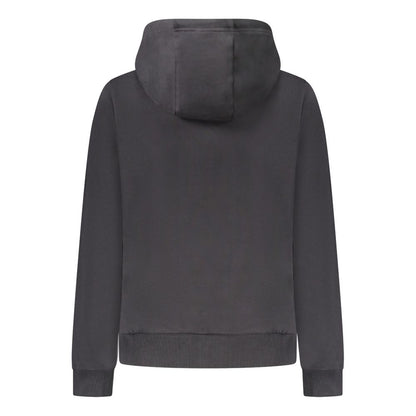 Felpa con cappuccio da donna in cotone nero Napapijri