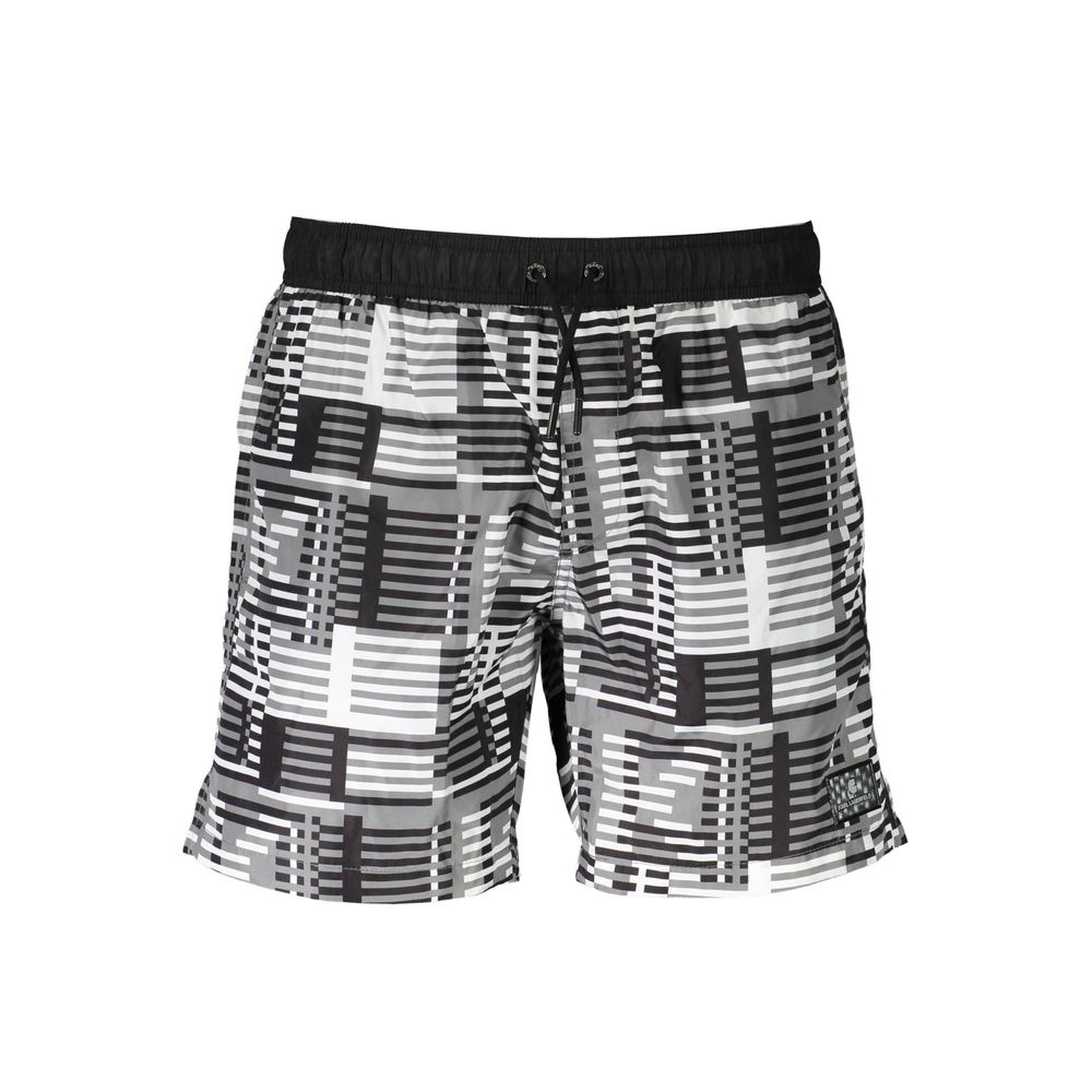 Boxer da bagno da uomo in poliestere nero Karl Lagerfeld