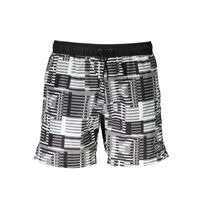 Boxer da bagno da uomo in poliestere nero Karl Lagerfeld