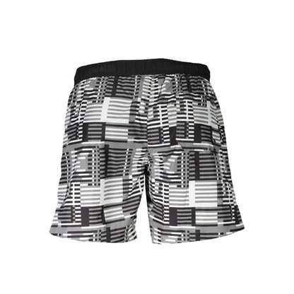 Boxer da bagno da uomo in poliestere nero Karl Lagerfeld