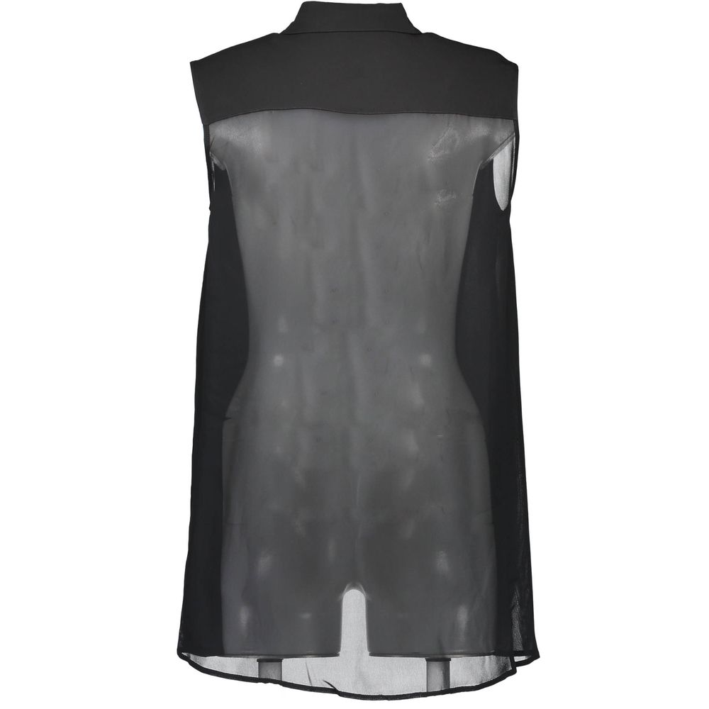 Camicia da donna in viscosa nera Love Moschino