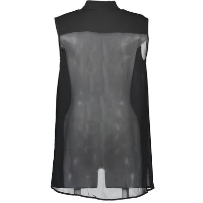 Camicia da donna in viscosa nera Love Moschino