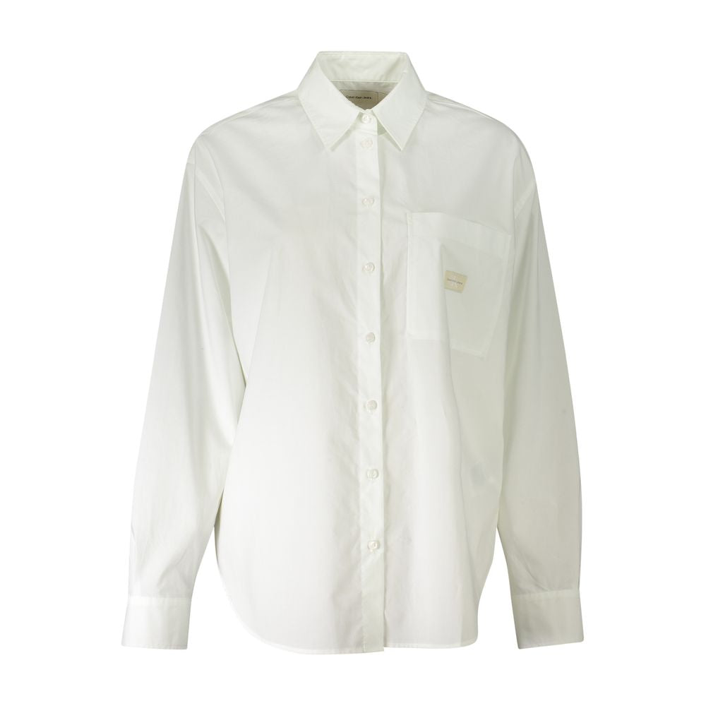 Camicia da donna in cotone bianco Calvin Klein
