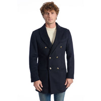 Giacca da uomo in lana blu di lusso Roberto Pepe