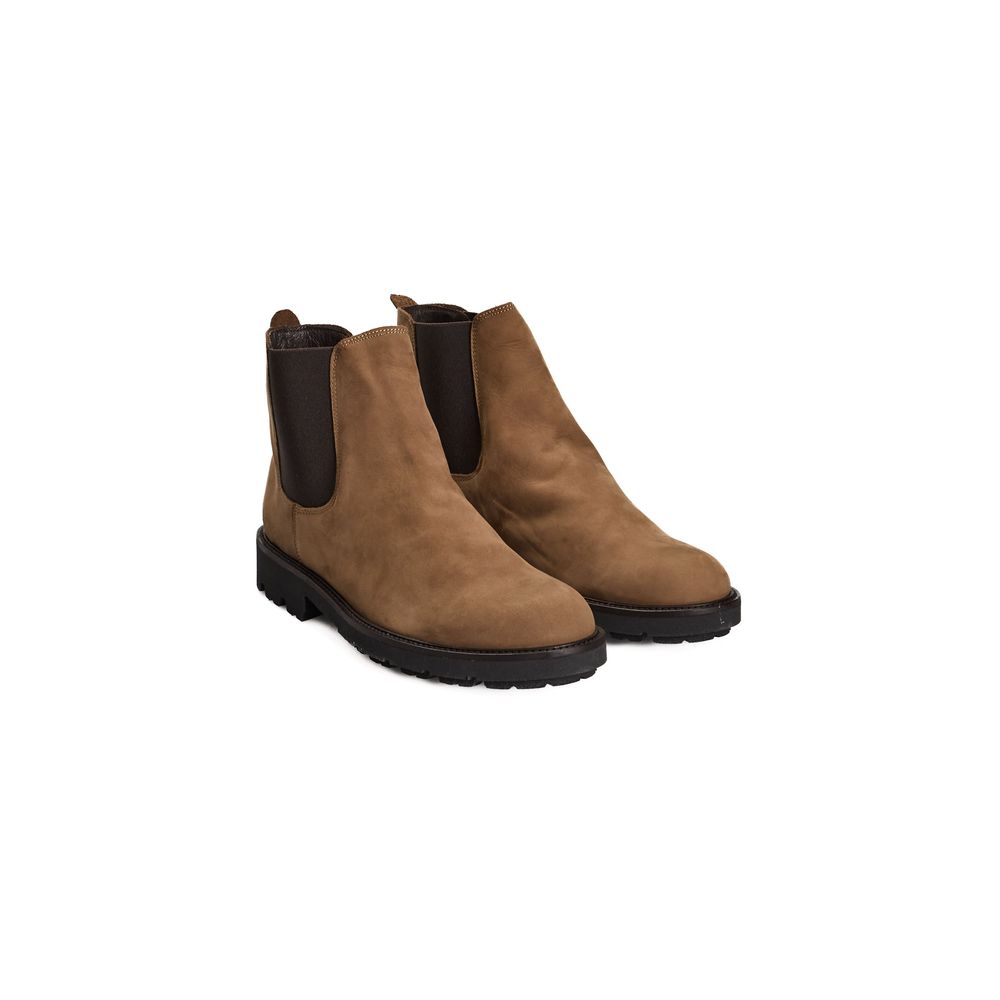 Bottes Roberto Pepe de luxe en cuir de veau marron pour homme