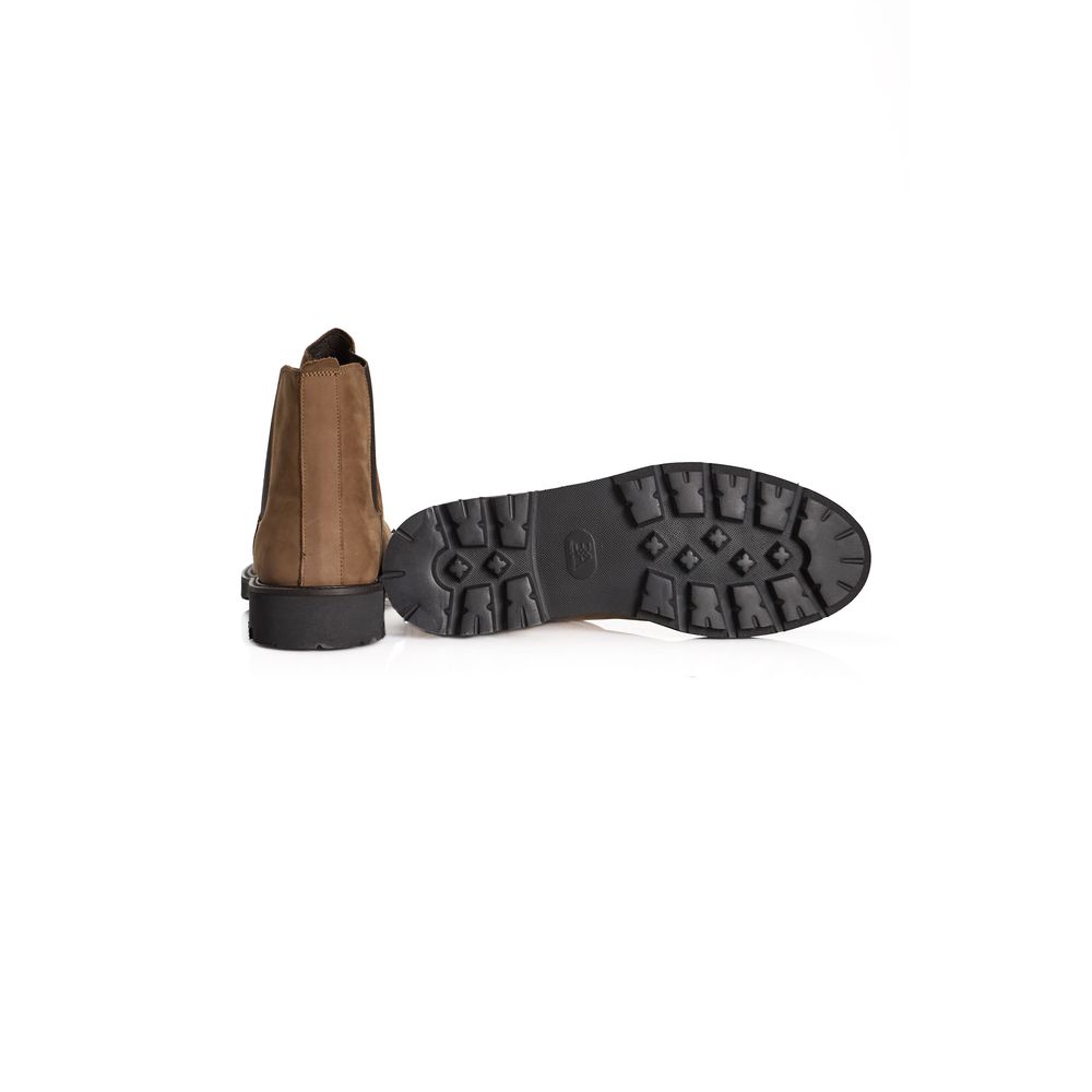 Bottes Roberto Pepe de luxe en cuir de veau marron pour homme