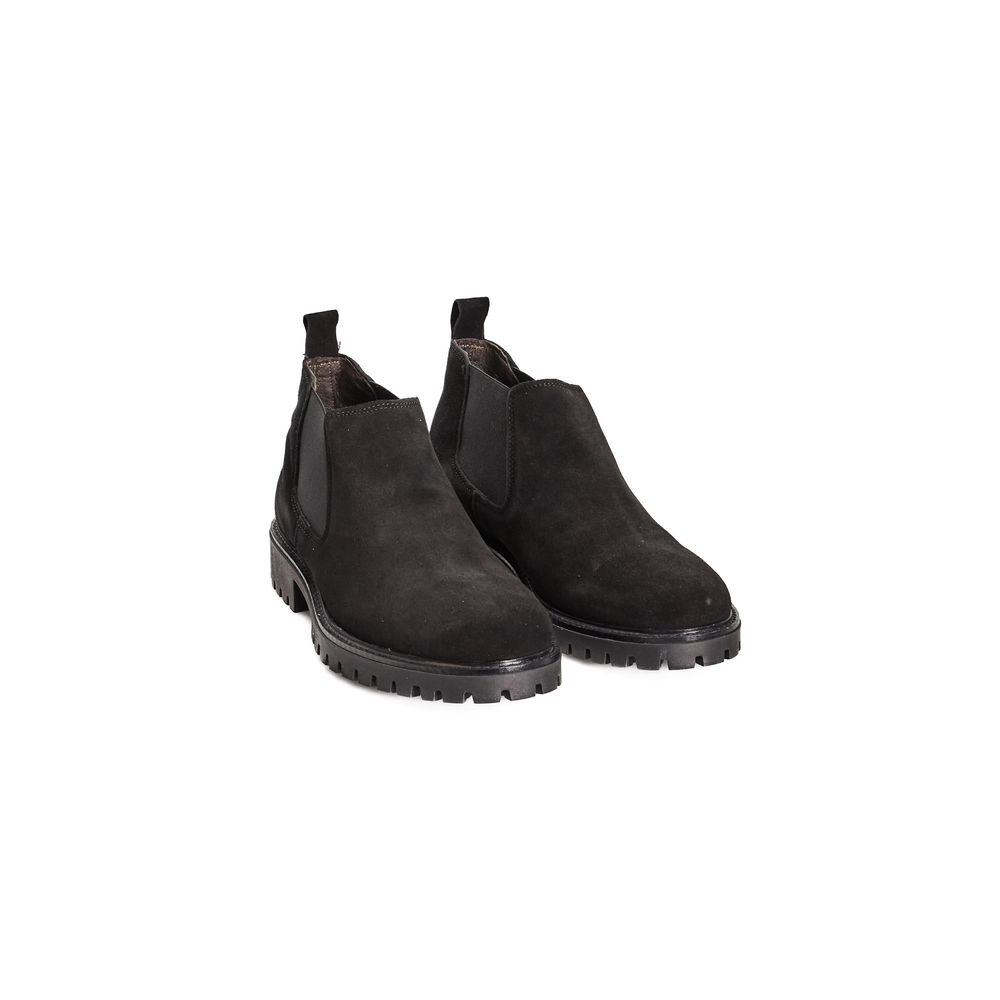 Bottes de luxe Roberto Pepe en cuir de veau noir pour homme