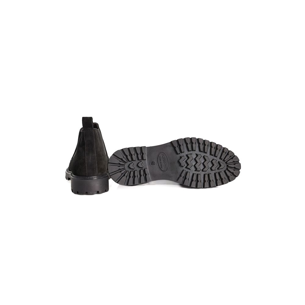 Bottes de luxe Roberto Pepe en cuir de veau noir pour homme