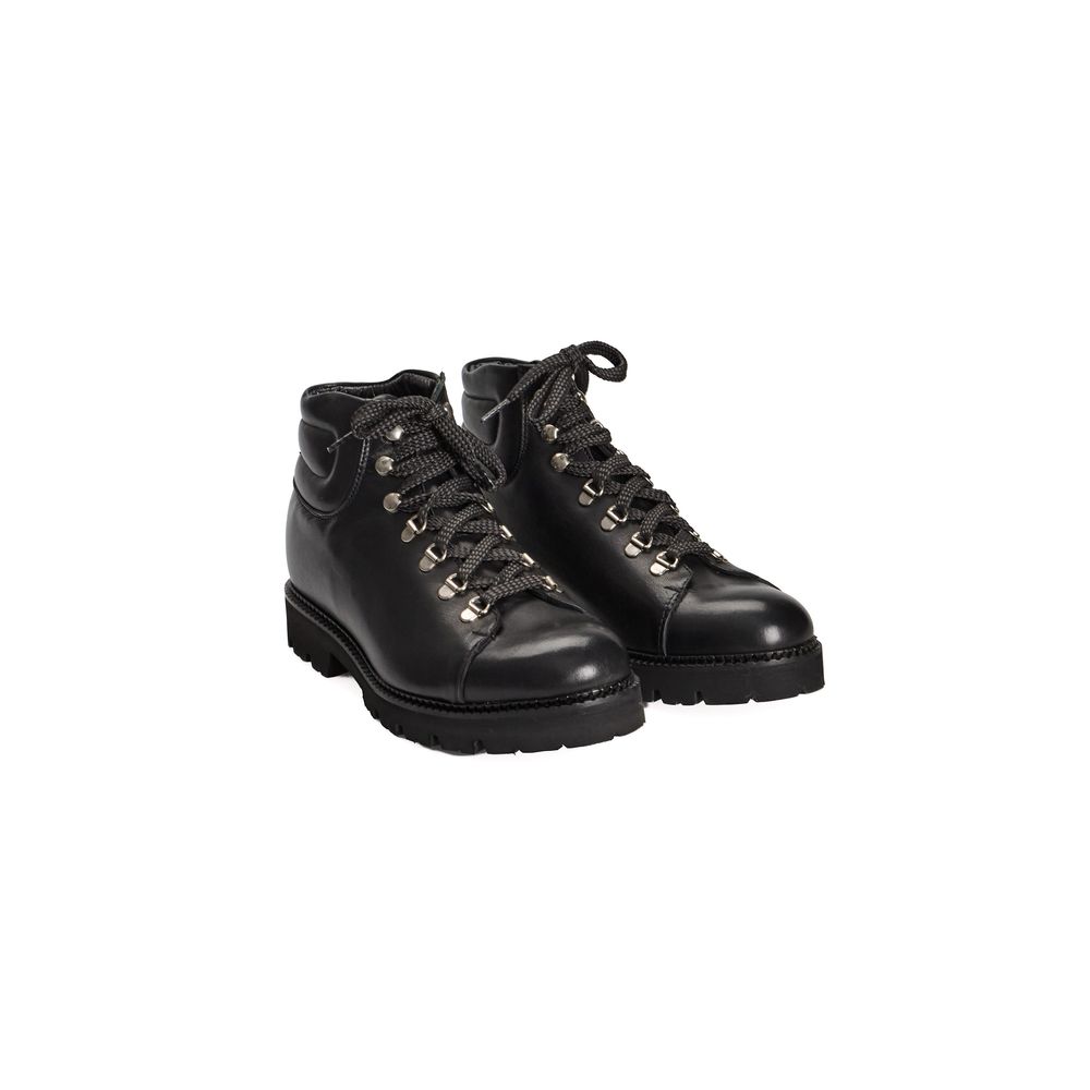 Bottes de luxe Roberto Pepe en cuir de veau noir pour homme