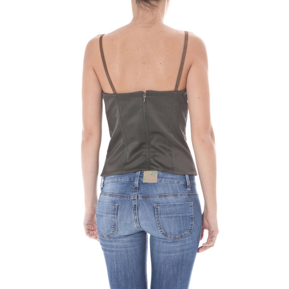 Canotta da donna John Galliano Verde Elastan