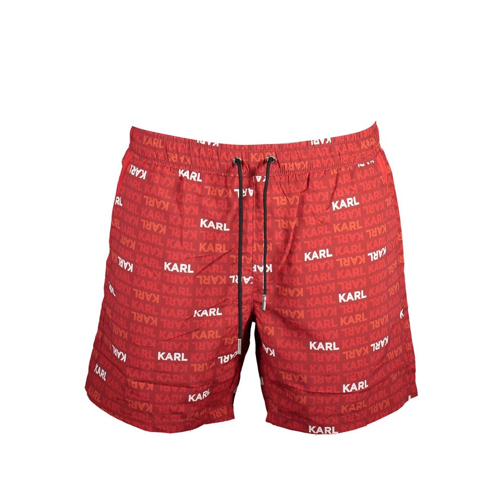 Boxer de bain homme Karl Lagerfeld Rosso en polyester