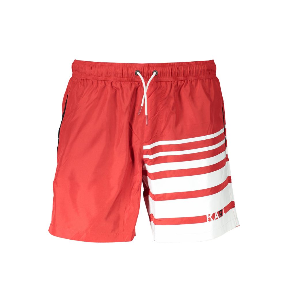 Karl Lagerfeld Boxer de bain Rosso Poliestère pour homme