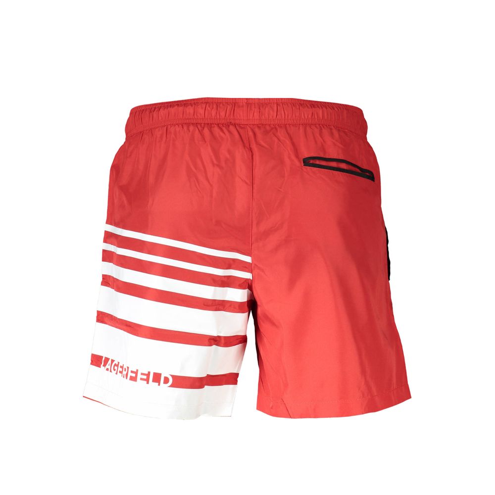 Karl Lagerfeld Boxer de bain Rosso Poliestère pour homme