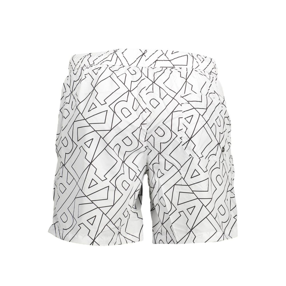 Karl Lagerfeld Bianco Polyester Men's Swim Boxer