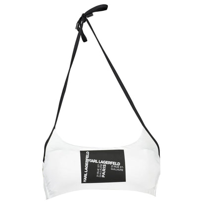 Costume da bagno da donna in poliammide bianco Karl Lagerfeld