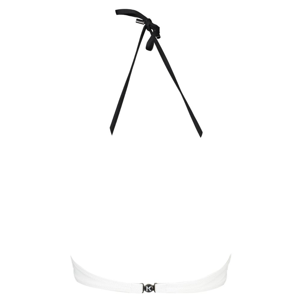 Costume da bagno da donna in poliammide bianco Karl Lagerfeld
