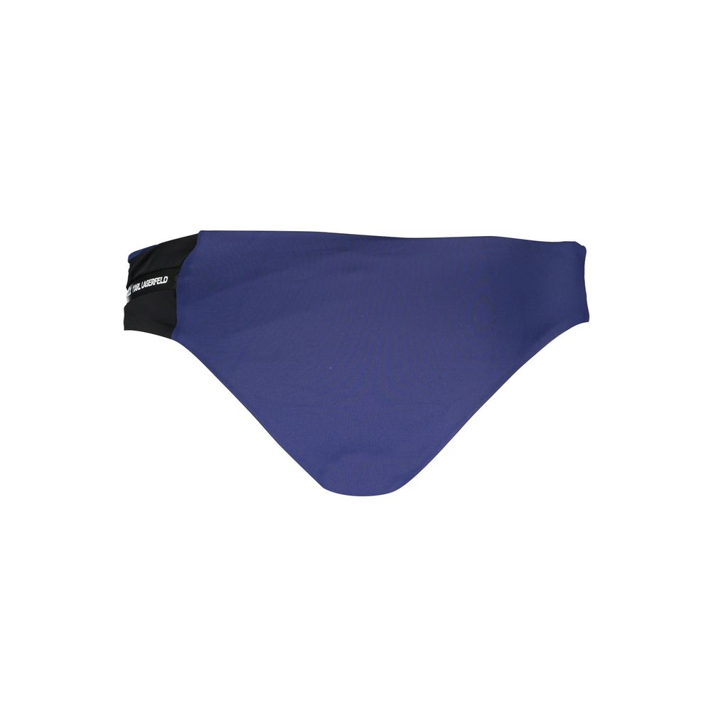 Slip da bagno da donna in poliammide blu Karl Lagerfeld